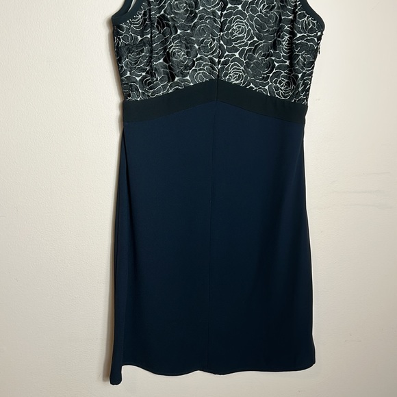 A.L.C Varney Dress Black and Navy Floral Bodice size 6 - Picture 5 of 14